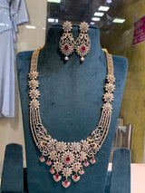 American Diamond Stones Bridal Haram - Nakshatra Jewels