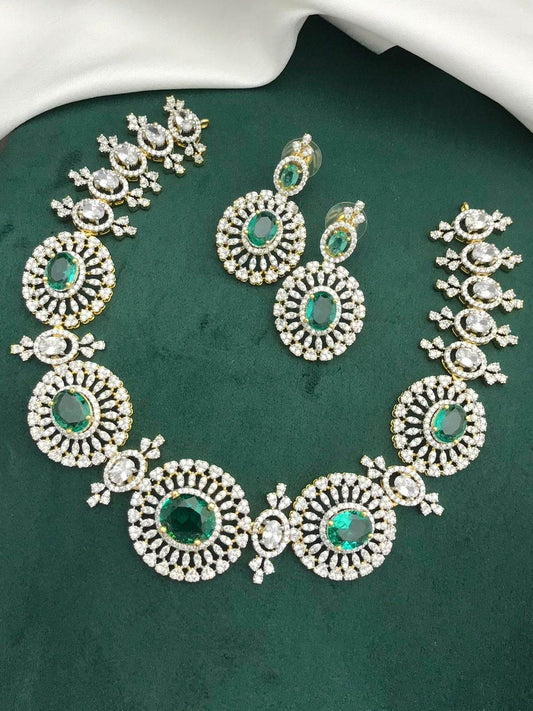 American Diamond Stones Necklace - Nakshatra Jewels