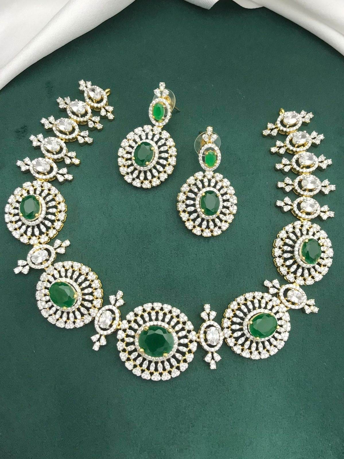 American Diamond Stones Necklace - Nakshatra Jewels