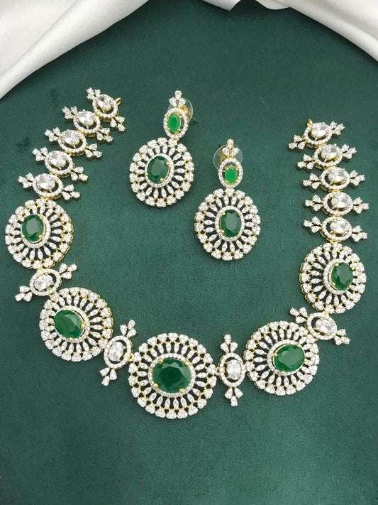 American Diamond Stones Necklace - Nakshatra Jewels