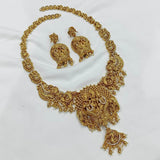 Nakshi Work with AD Stones Haram (Gold Replica) - Nakshatra Jewels