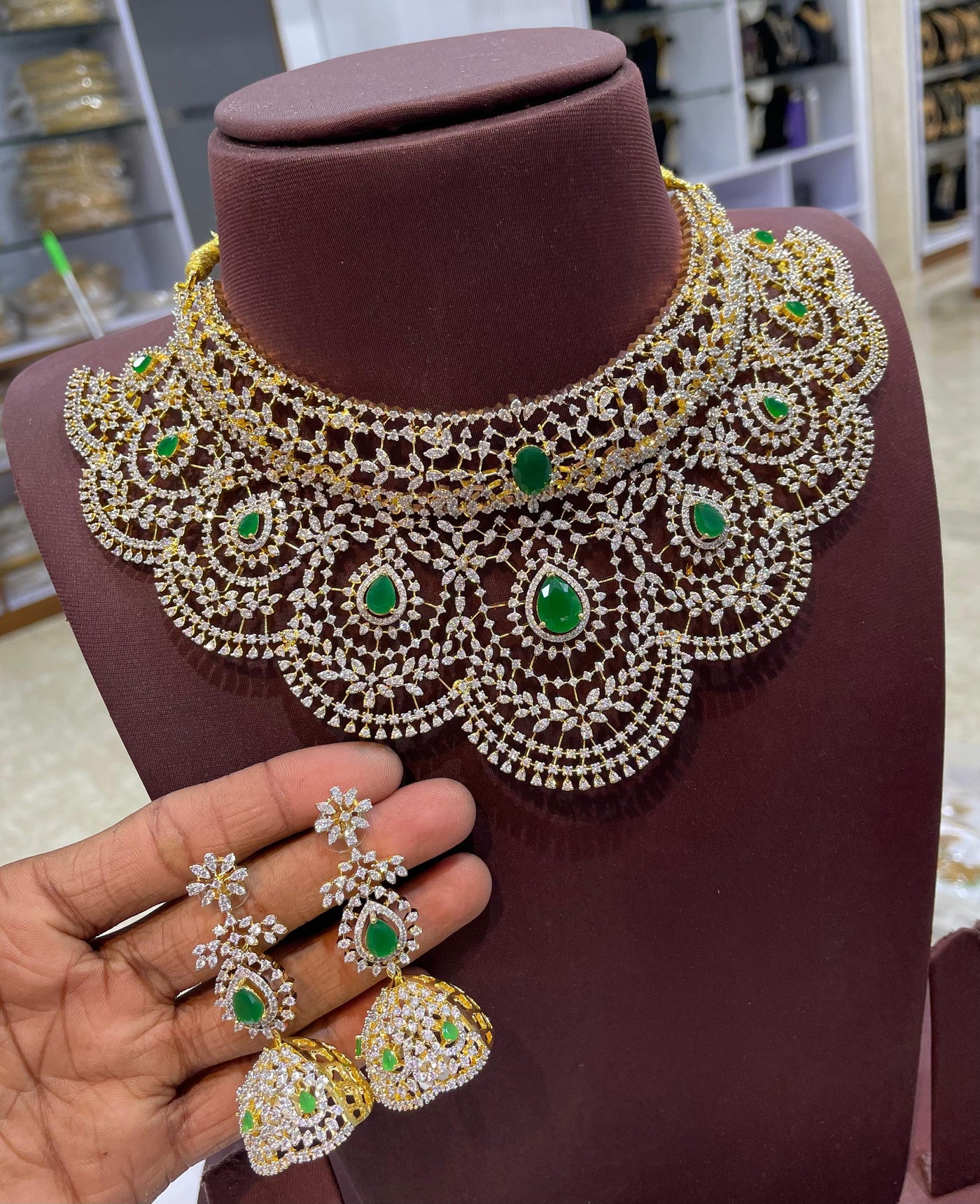 American Diamond Stones Bridal Choker