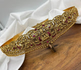 Nagasi work with Jaadu Kundan Stones Bridal Hip Belt - Nakshatra Jewels