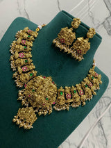 Nakshi Work with Kundan Stones Bridal Necklace - Nakshatra Jewels