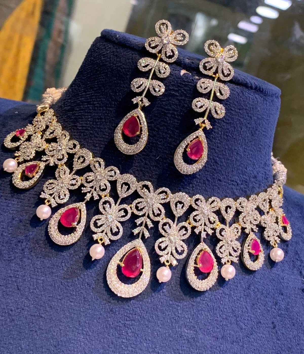 American Diamond Stones Necklace