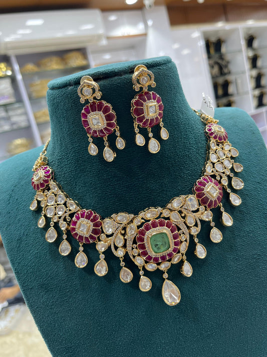 Moissanite Stones Bridal Necklace