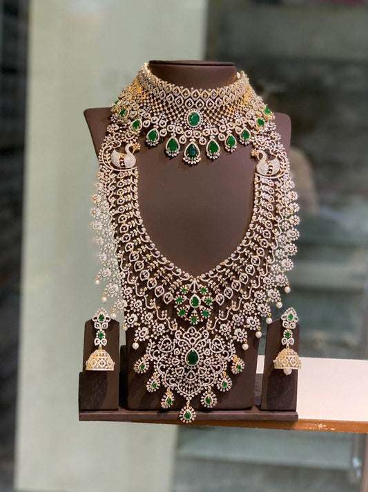 American Diamond Stones Bridal Set - Nakshatra Jewels