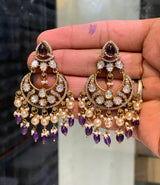 Mossianite Stones Bridal Earrings - Nakshatra Jewels