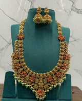 Nagasi Work with Coral Beads Haram - Nakshatra Jewels