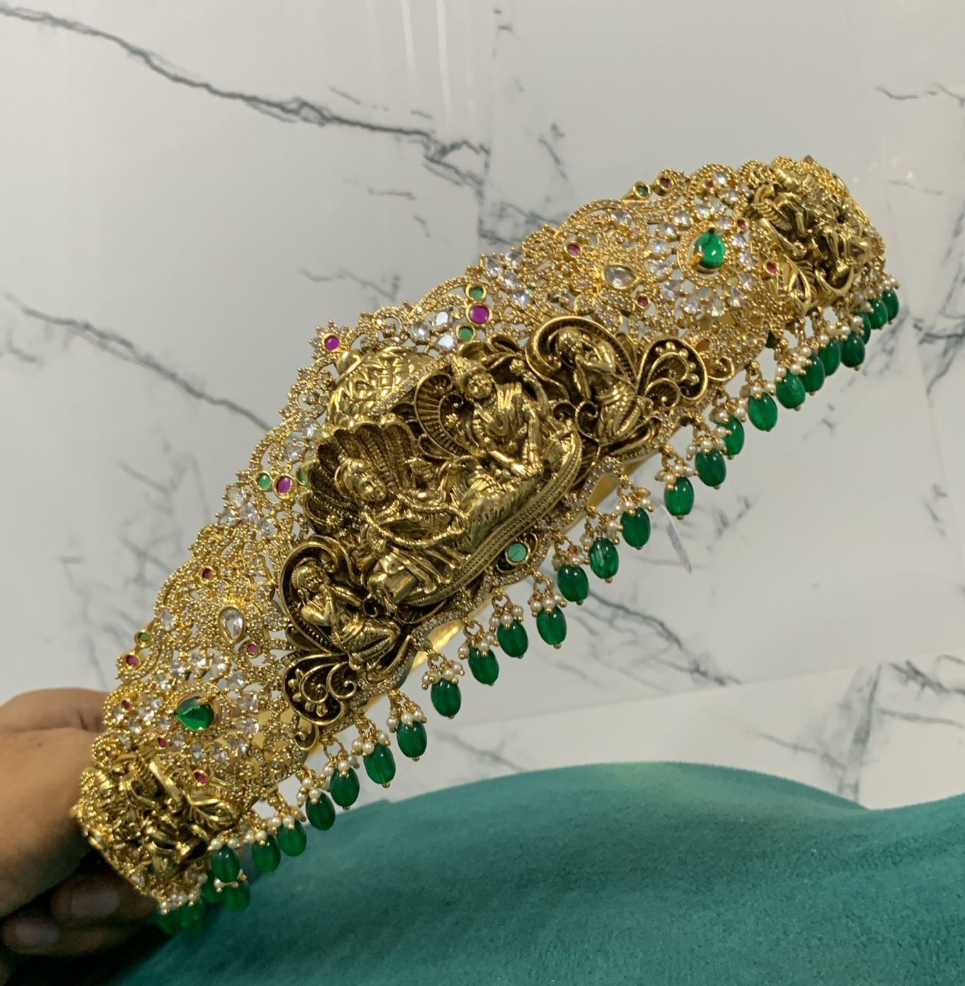 Nakshi Work with AD Stones Bridal Hip Belt
