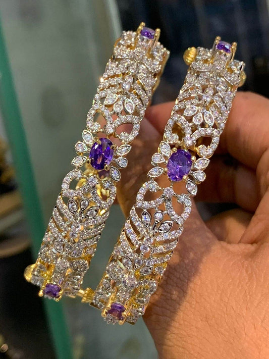 AD Stone openable Bangles - Nakshatra Jewels