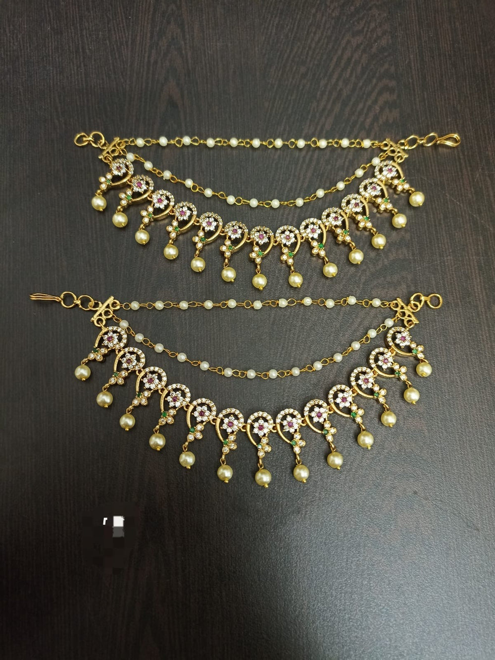 Premium Matt with AD Stones Ear Chains
