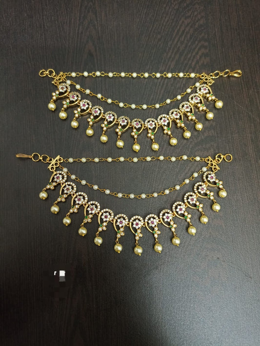 Premium Matt with AD Stones Ear Chains