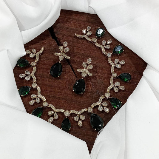 Victorian Polish AD Stones Choker - Nakshatra Jewels