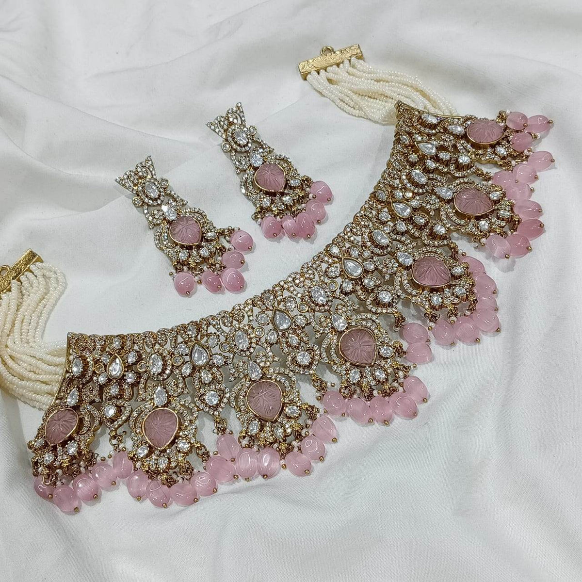 Moissanite & AD Stones Bridal Choker
