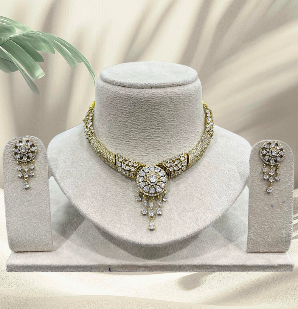 Victorian Polish AD Stones Necklace