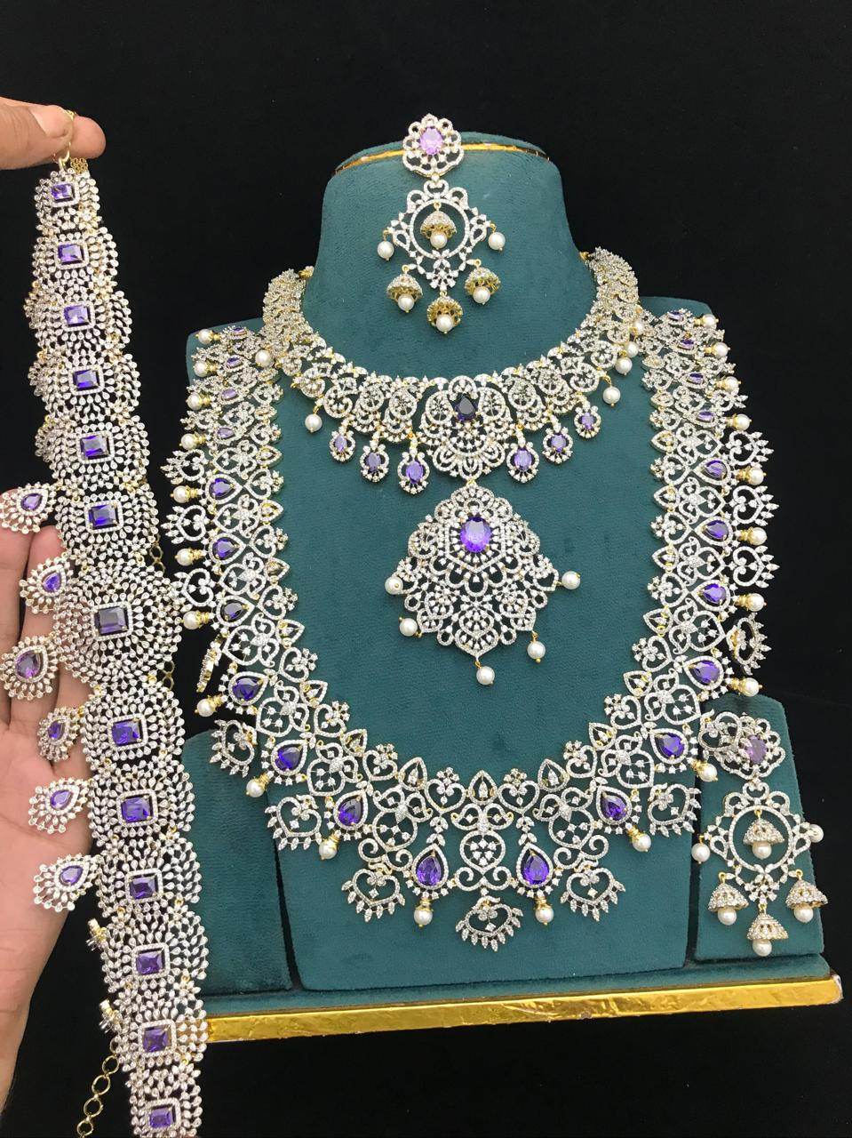 American Diamond Stones Bridal Set