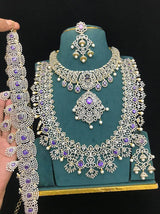 American Diamond Stones Bridal Set - Nakshatra Jewels