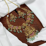 Nakshi Work with Kundan Stones Bridal Necklace - Nakshatra Jewels