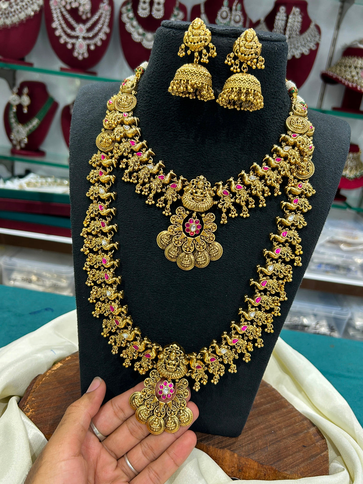 Nakshi Work with AD Stones Bridal Combo