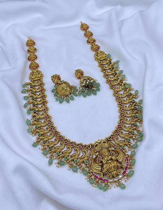 Nakshi work with Kundan Stones Bridal Haram