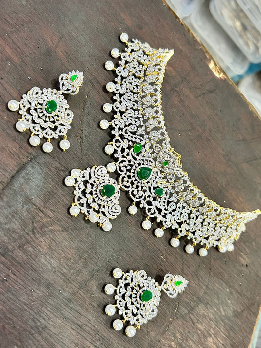 American Diamond Stones Bridal Choker
