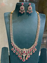 American Diamond Stones Bridal Haram - Nakshatra Jewels