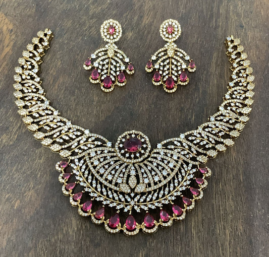 Victorian Polish with AD Stones Neck Set