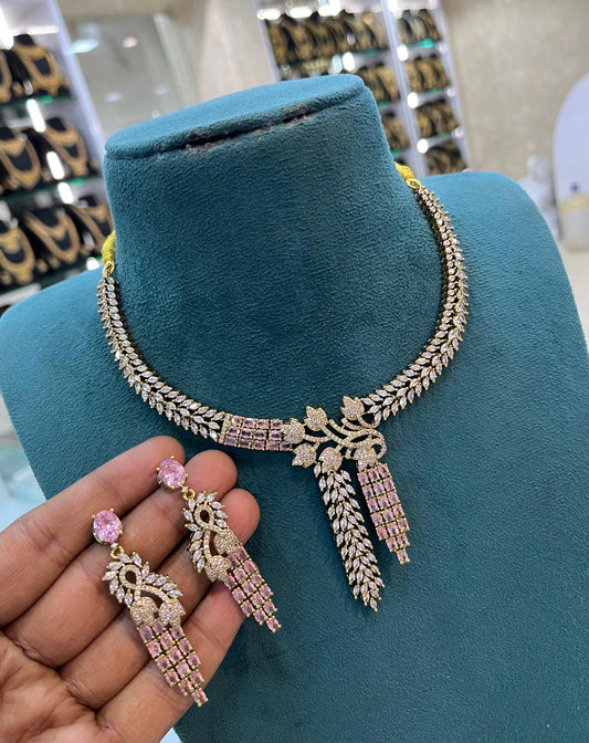 Victorian Polish AD Stones Necklace