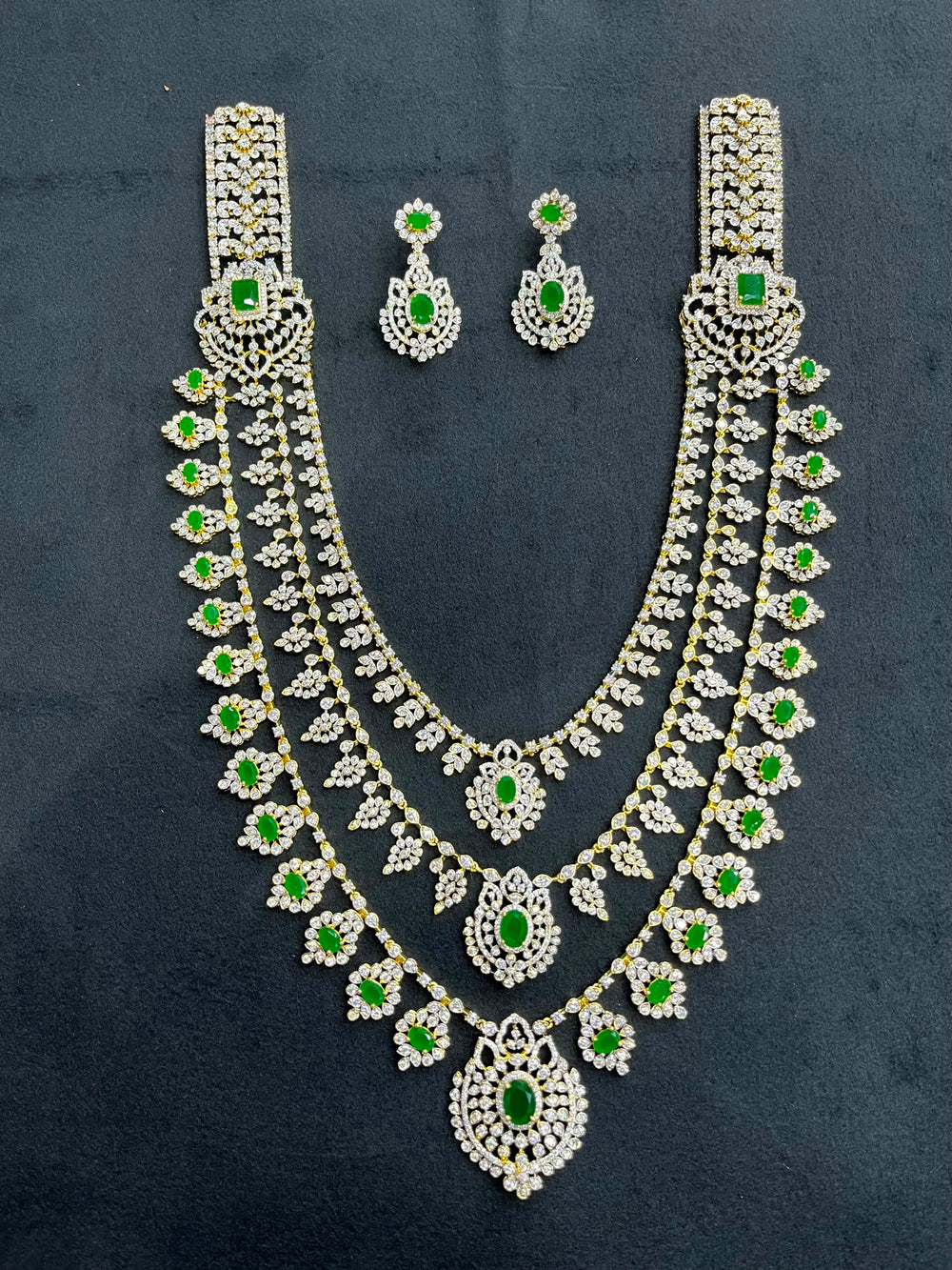 American Diamond Stones Bridal Layer Haram