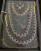 American Diamond Stones Bridal Combo Set - Nakshatra Jewels