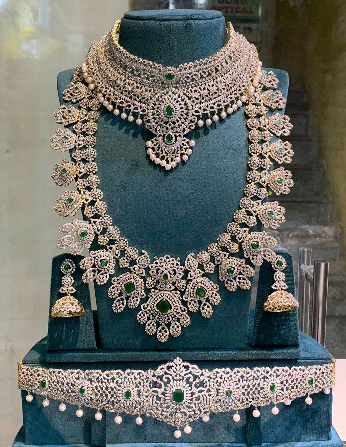 American Diamond Stones Bridal Set