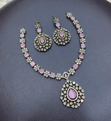 Victorian Polish AD Stones Necklace