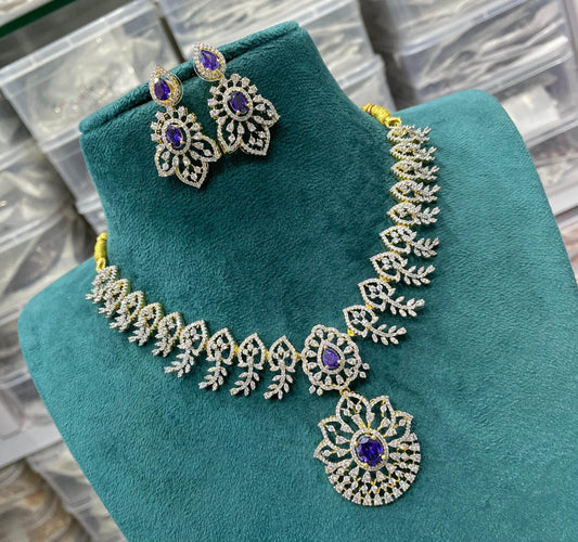 American Diamond Stone Necklace - Nakshatra Jewels