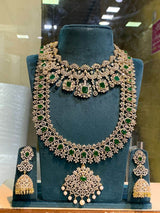 American Diamond Stones Bridal Combo Set - Nakshatra Jewels