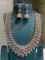 American Diamond Stones Bridal Haram - Nakshatra Jewels