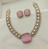Victorian Polish with AD Stones Necklace - Nakshatra Jewels