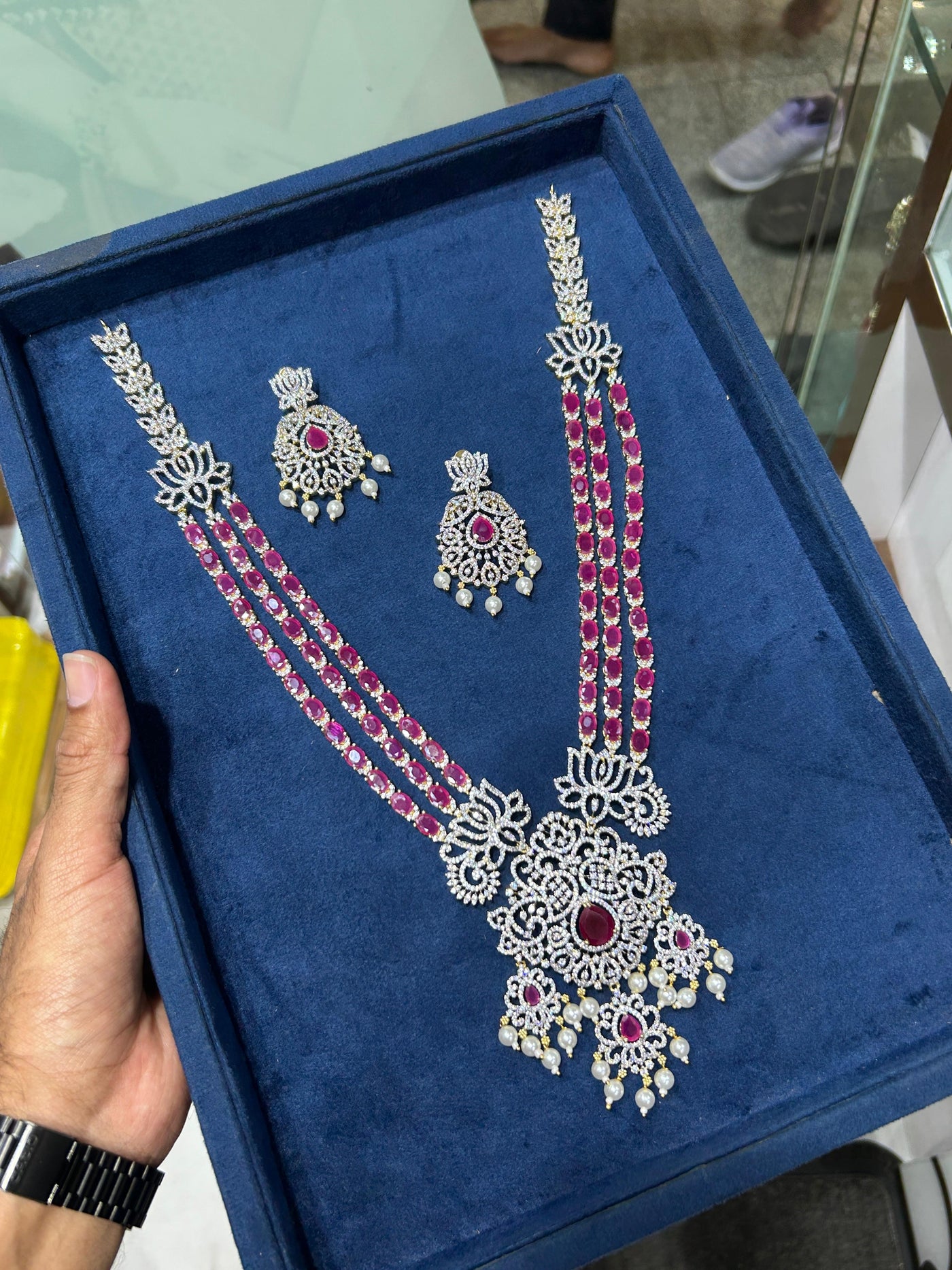 American Diamond Stones Bridal Layer Haram