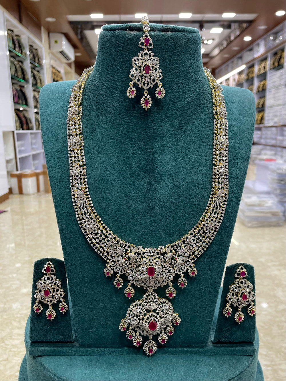 American Diamond Stones Bridal Haram