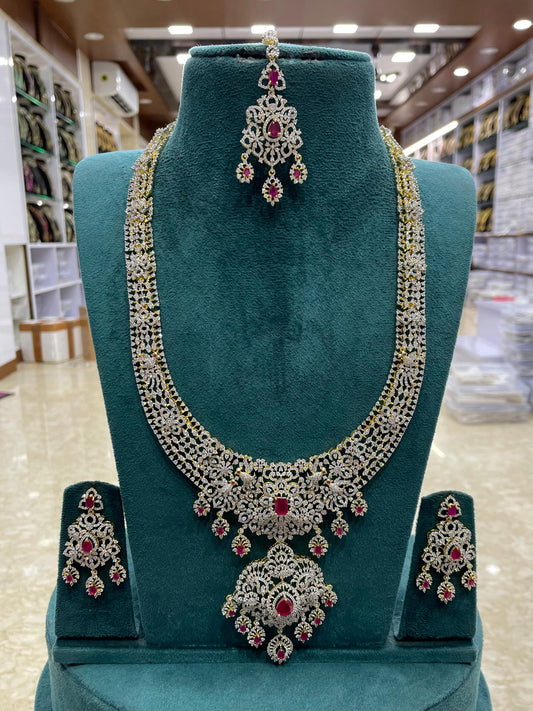 American Diamond Stones Bridal Haram