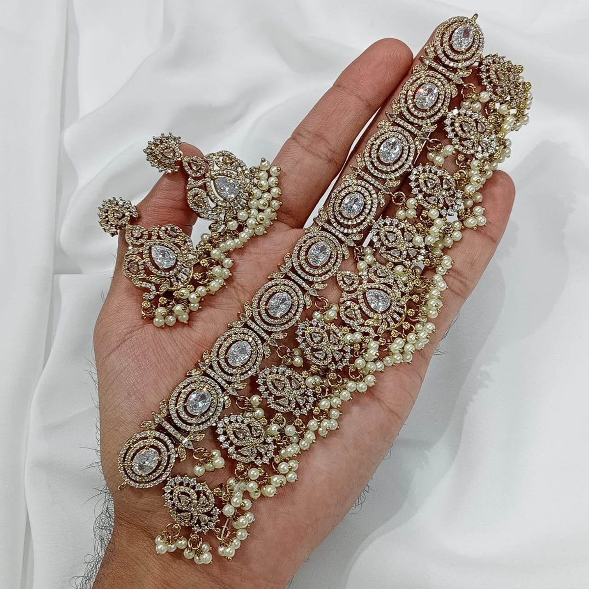 Victorian Polish with AD Stones Choker