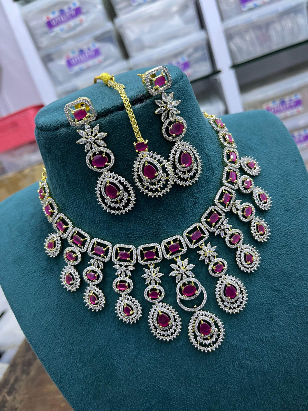 American Diamond Stones Necklace