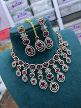 American Diamond Stones Necklace - Nakshatra Jewels
