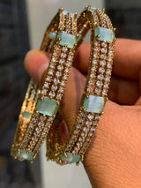 Victorian Polish AD Stone Bangles - Nakshatra Jewels