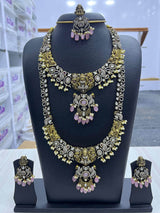 Victorian Polish with AD Stones and Nakshi work Combo Set - Nakshatra Jewels