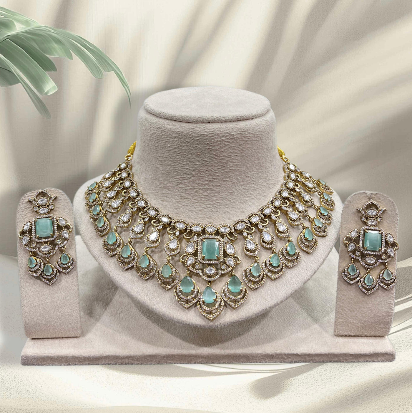 Moissanite Stones Bridal Necklace