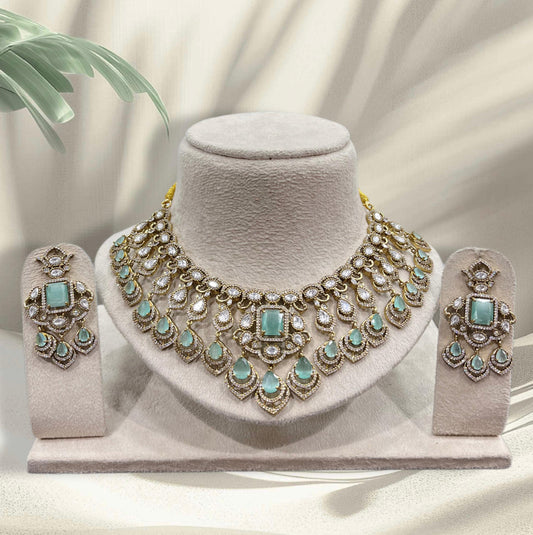 Moissanite Stones Bridal Necklace