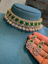 American Diamond Stones Choker - Nakshatra Jewels
