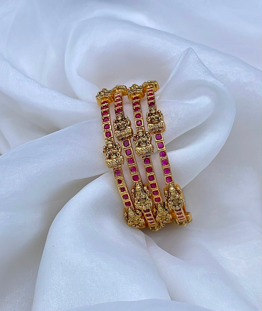 Premium Matt Kempu and AD Stone Bangles