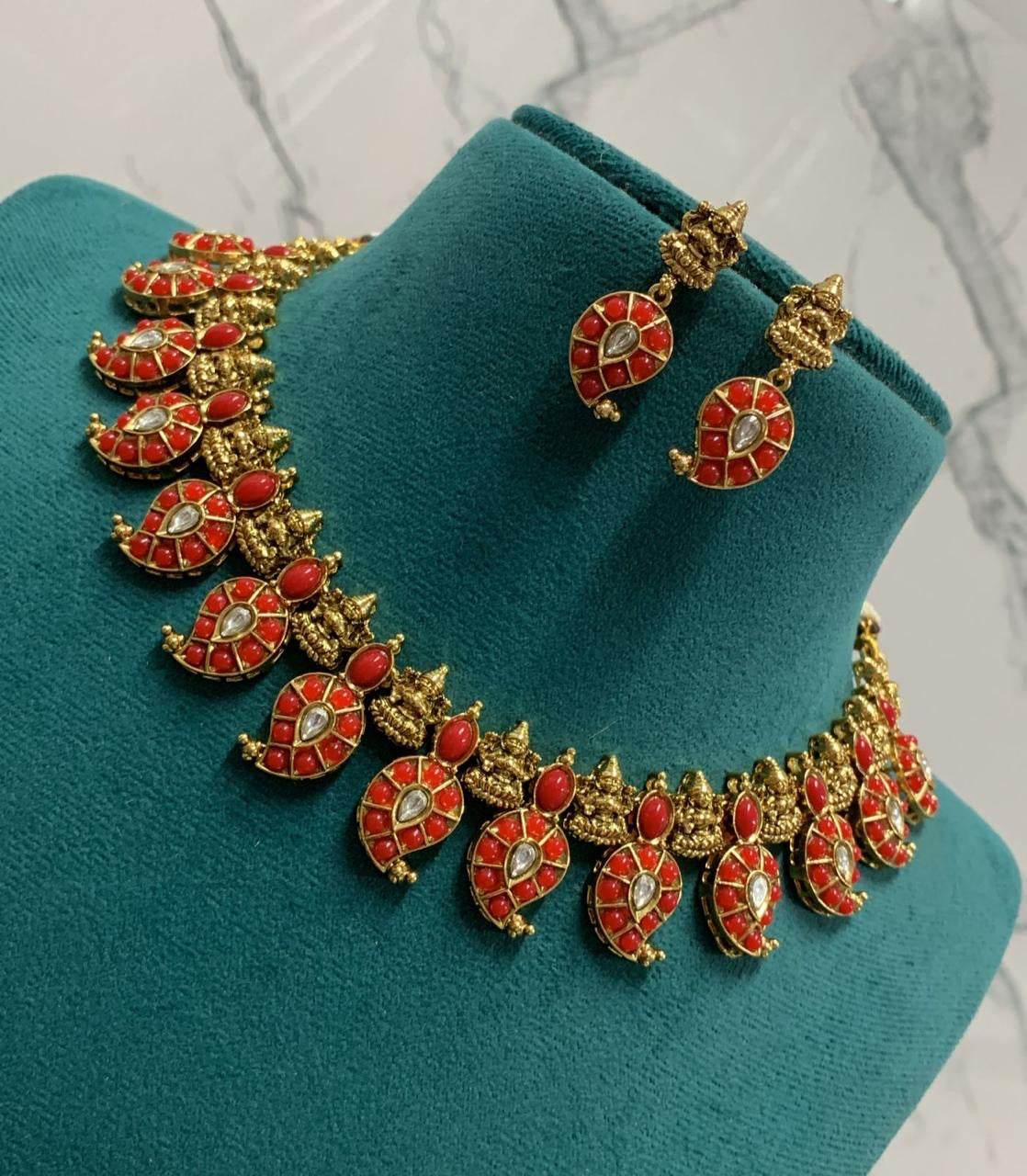 Nagasi Work with Coral Beads Necklace